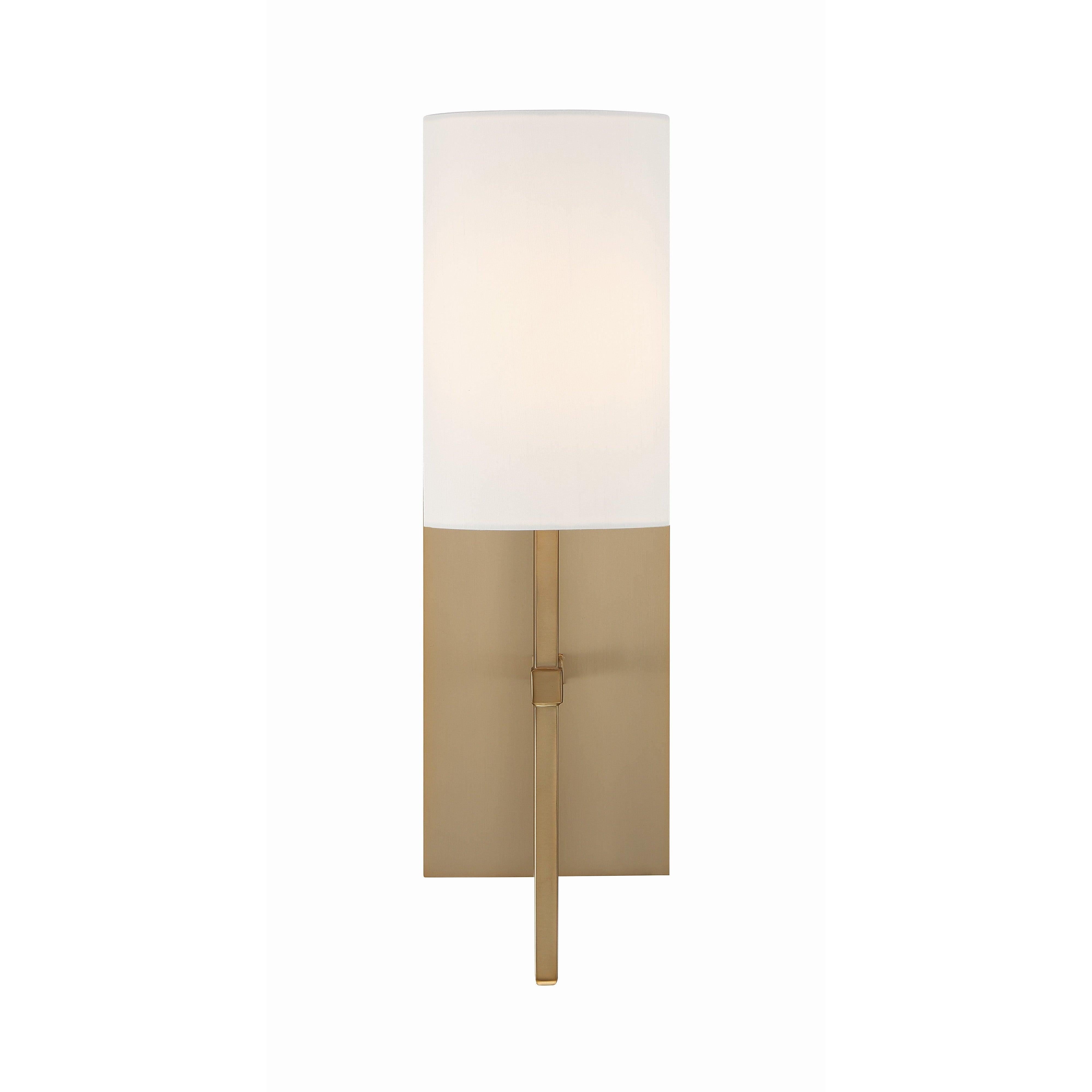 Crystorama Veronica VER-241-AG – 5 Inch – 1 Light – Sconce – Aged Brass – Damp Rated