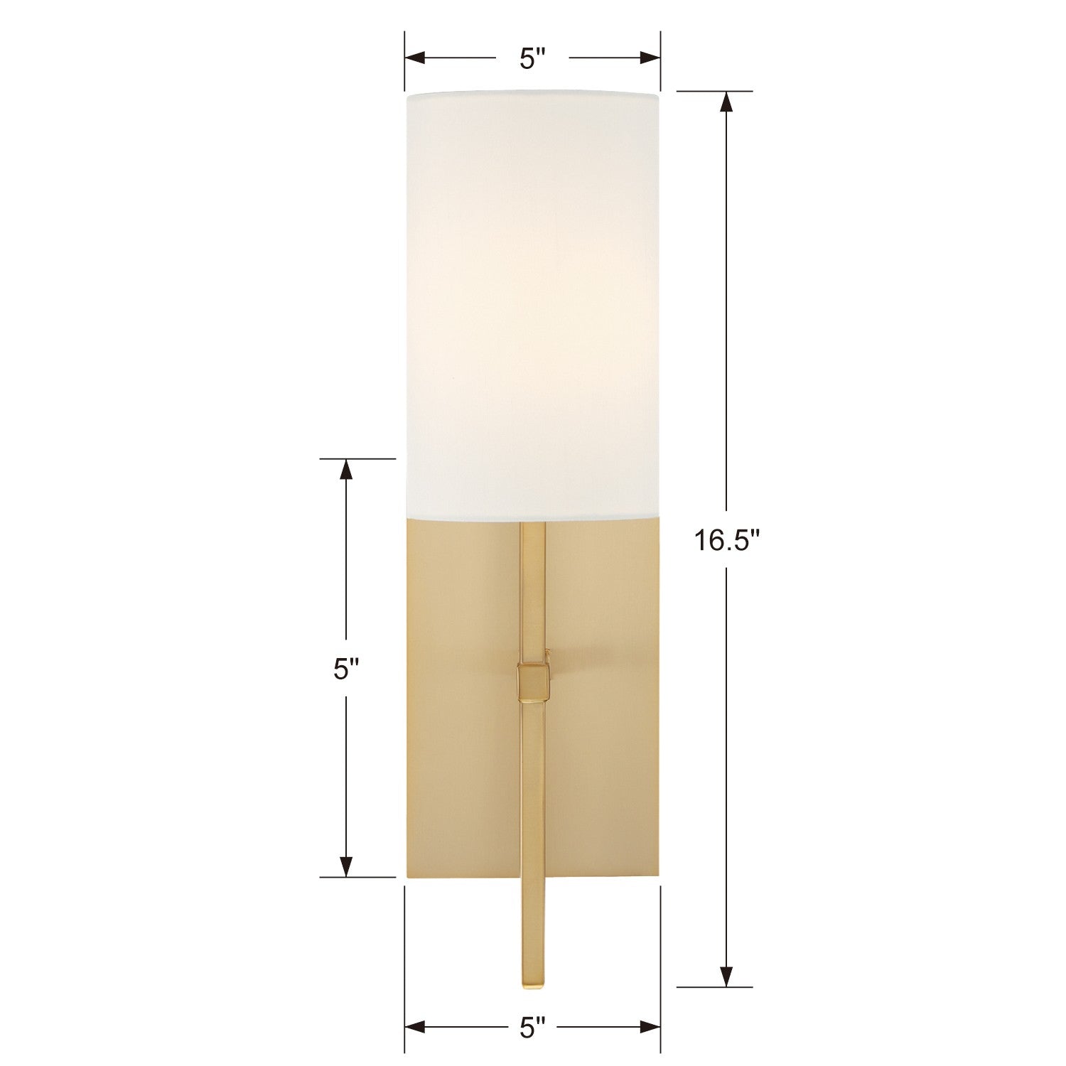 Crystorama Veronica VER-241-AG – 5 Inch – 1 Light – Sconce – Aged Brass – Damp Rated