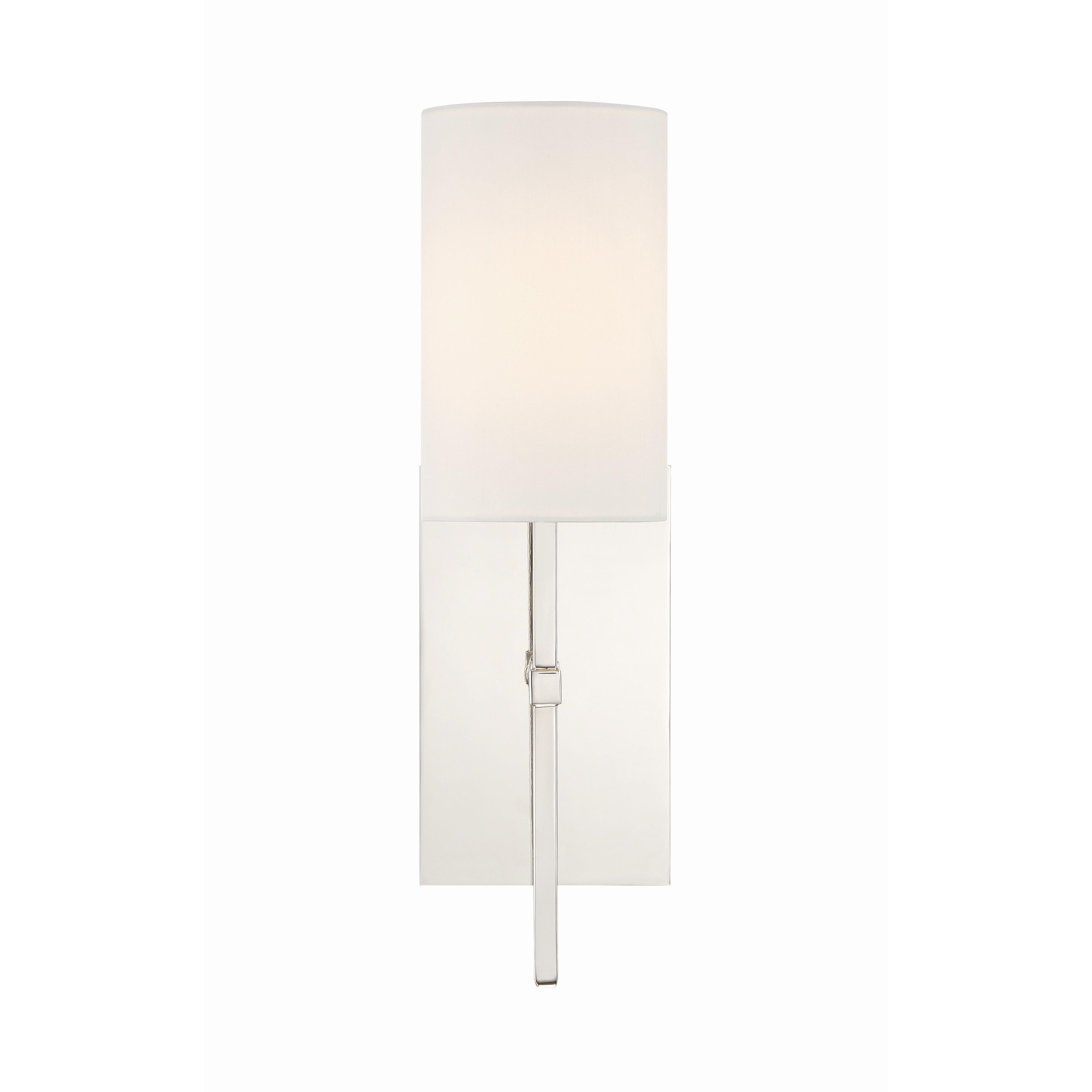 Crystorama Veronica VER-241-PN – 5 Inch – 1 Light – Sconce – Polished Nickel – Damp Rated