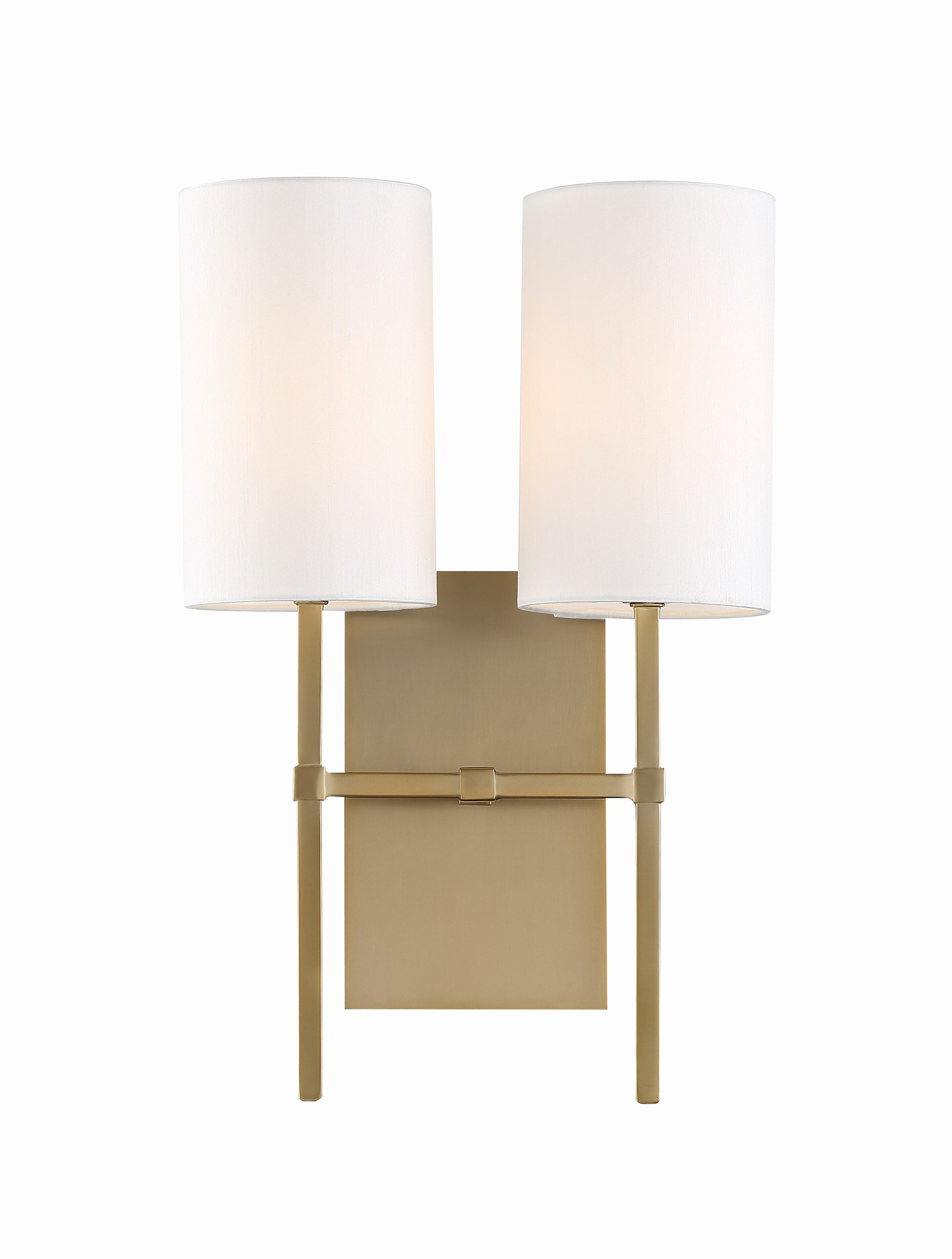 Crystorama Veronica VER-242-AG – 11 Inch – 2 Light – Sconce – Aged Brass – Damp Rated