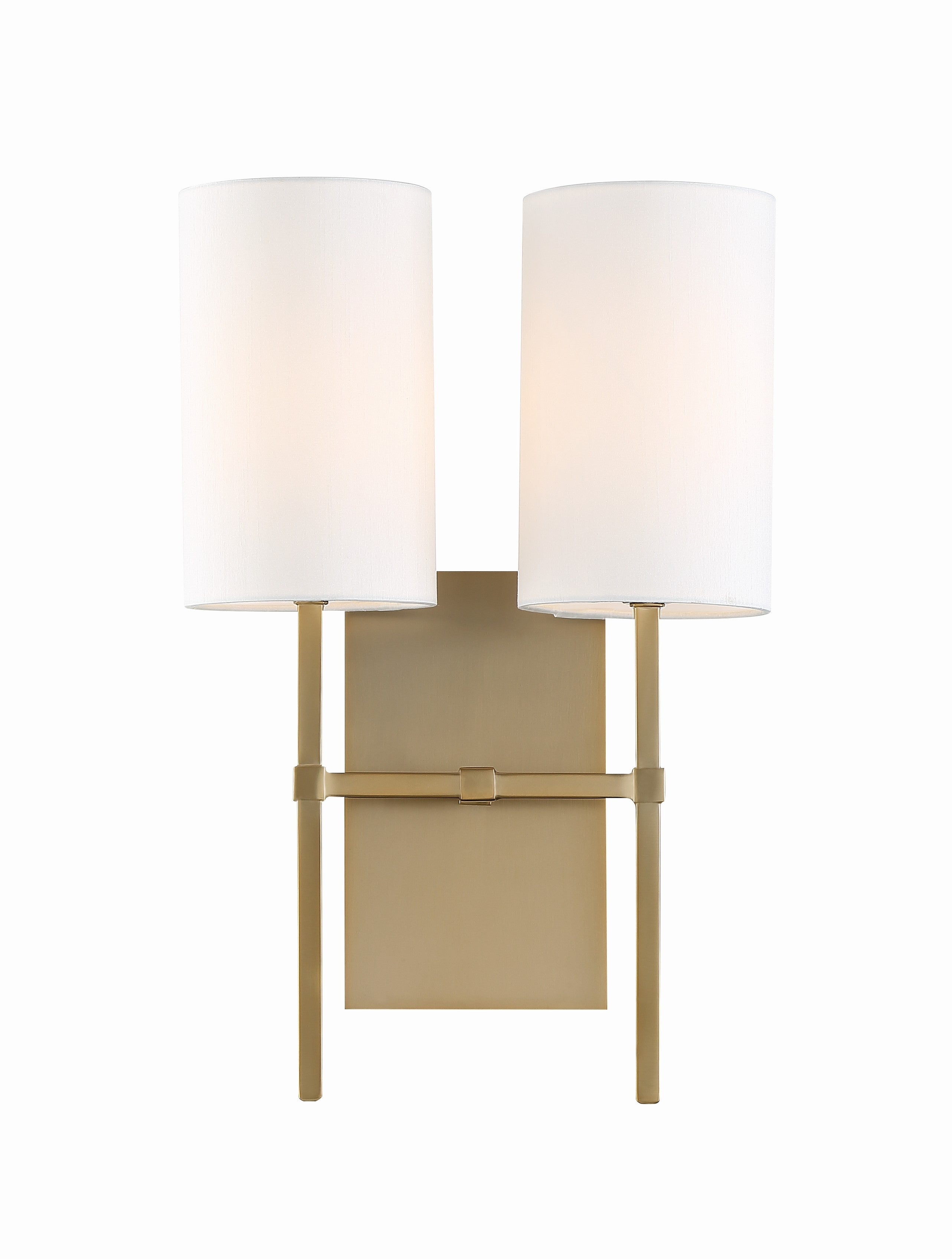Crystorama Veronica VER-242-AG – 11 Inch – 2 Light – Sconce – Aged Brass – Damp Rated