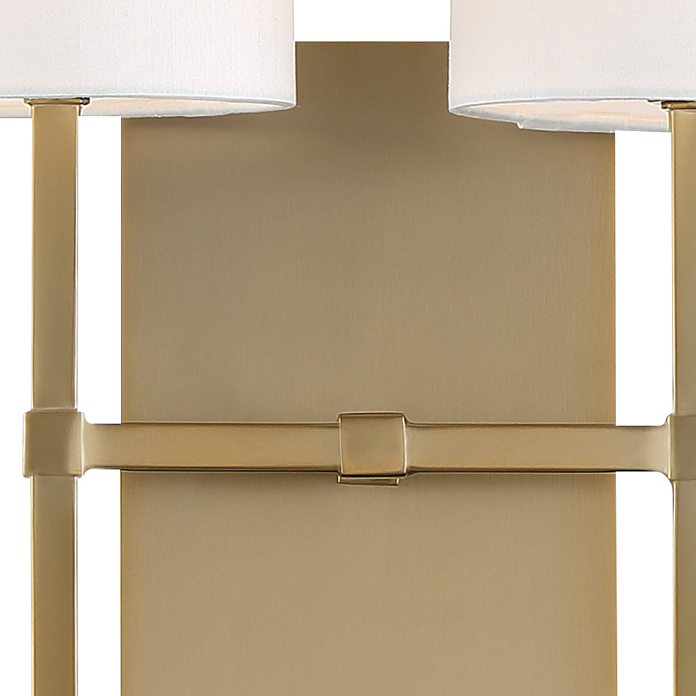 Crystorama Veronica VER-242-AG – 11 Inch – 2 Light – Sconce – Aged Brass – Damp Rated