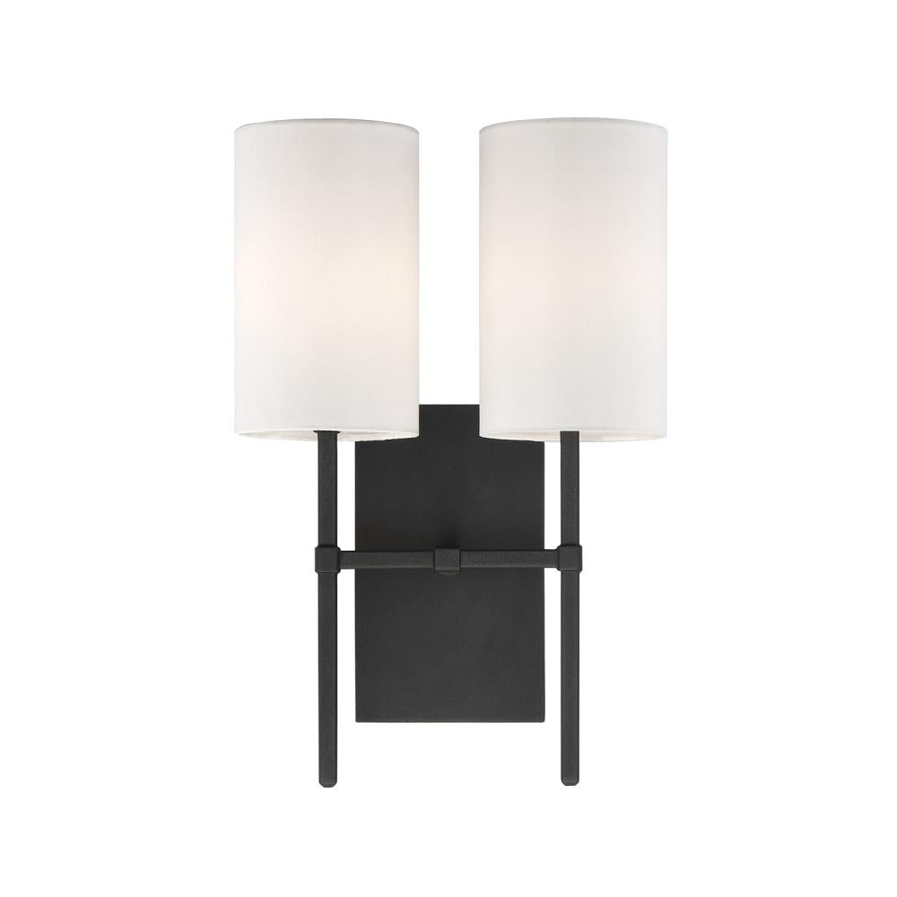 Crystorama VERONICA VER-242-BF Sconce Modern - Black Forged