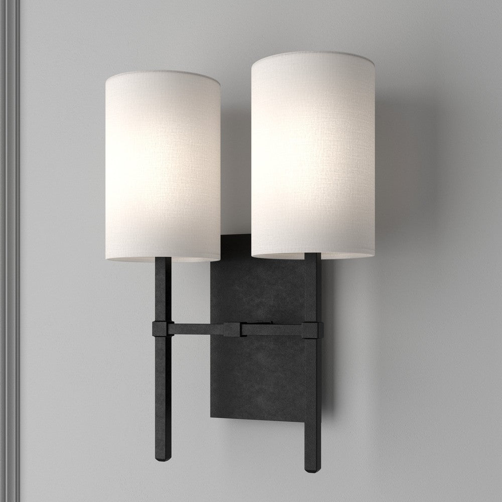 Crystorama VERONICA VER-242-BF Sconce Modern - Black Forged