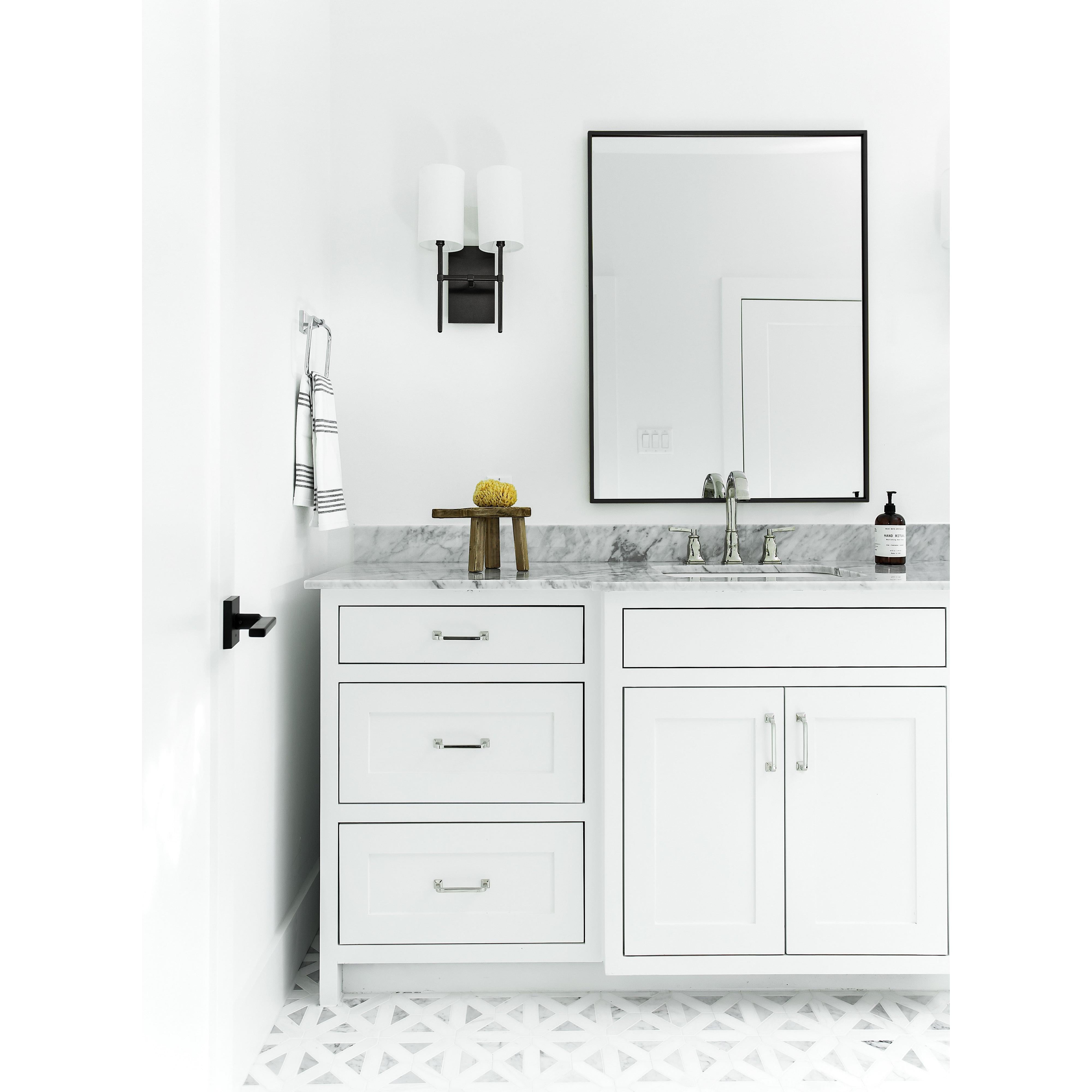 Crystorama Veronica VER-242-BF – 11 Inch – 2 Light – Sconce – Black Forged – Damp Rated