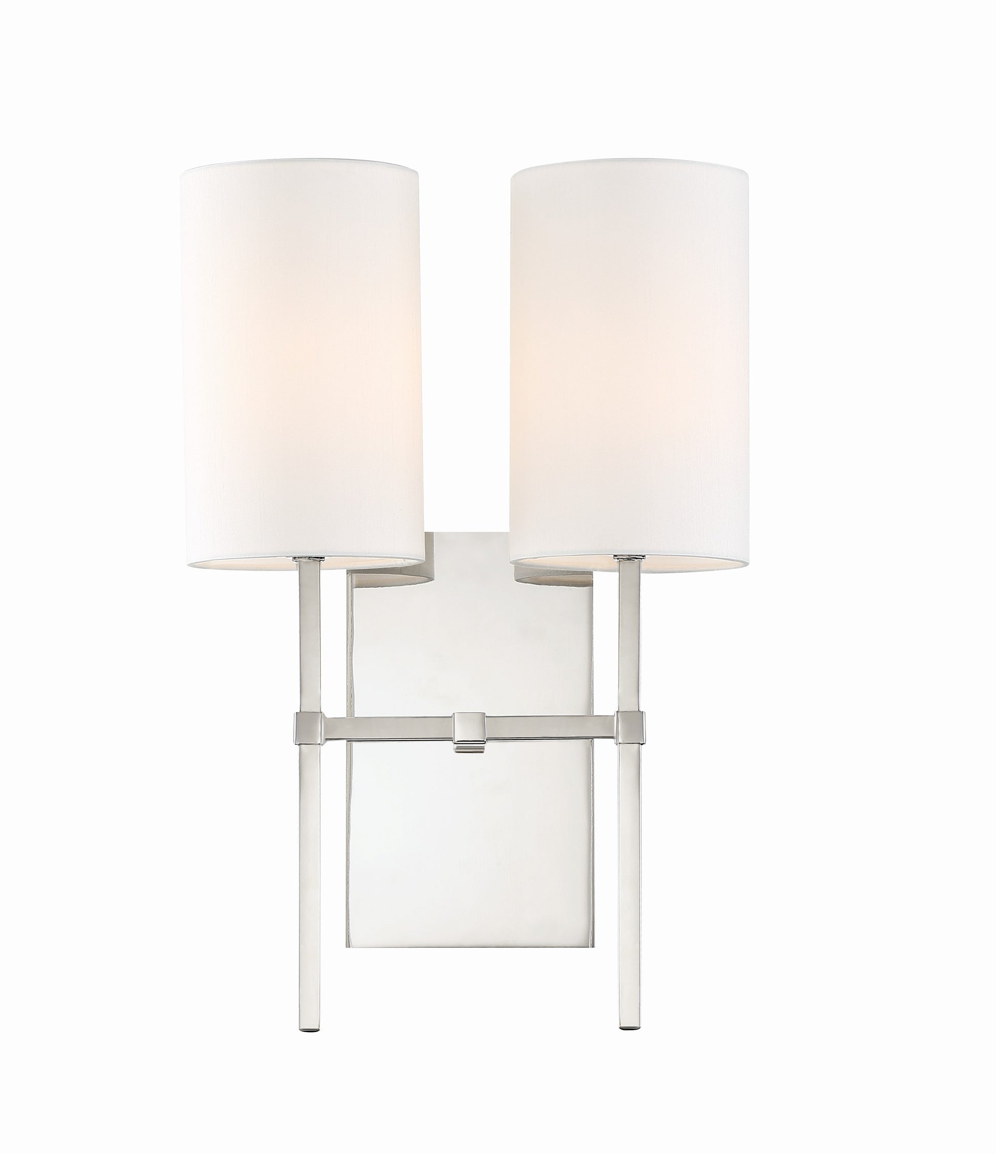 Crystorama Veronica VER-242-PN – 11 Inch – 2 Light – Sconce – Polished Nickel – Damp Rated