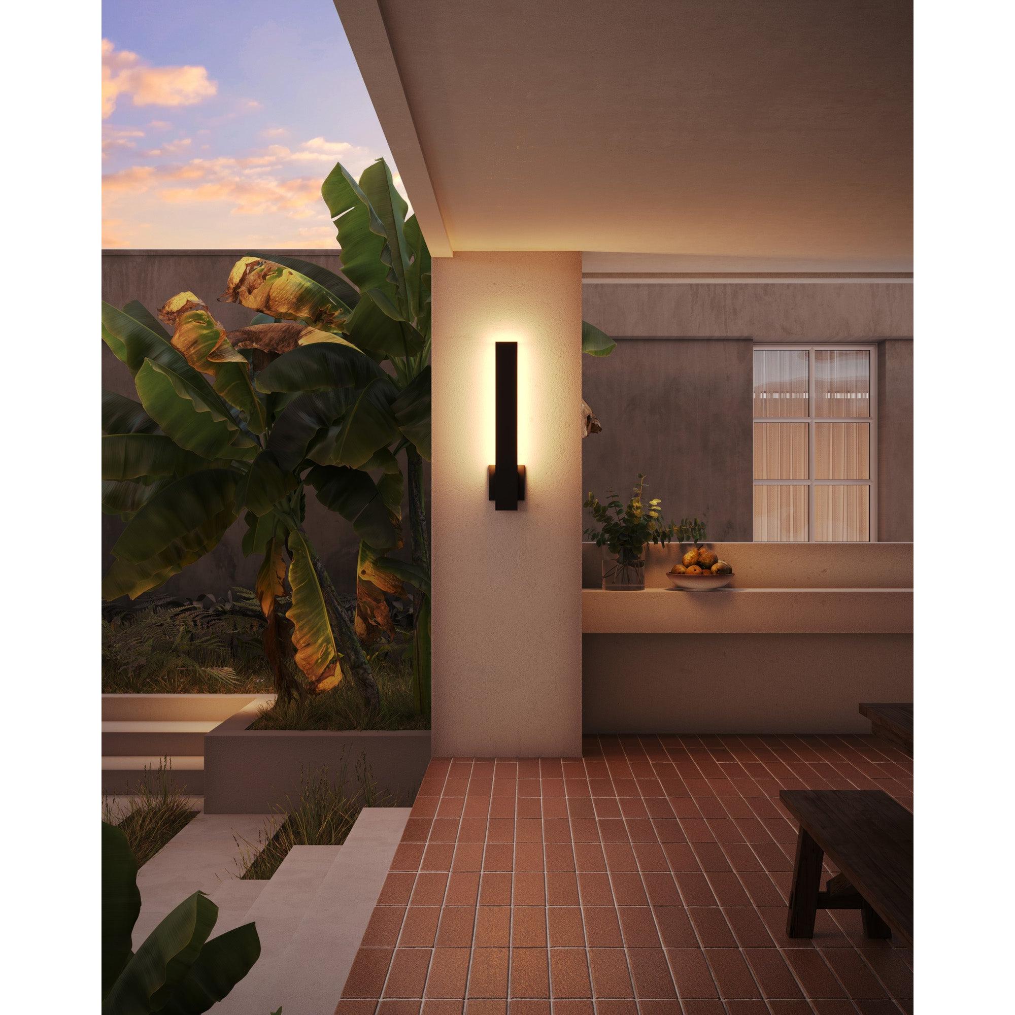 Vesta 24-in Black LED All terior Wall