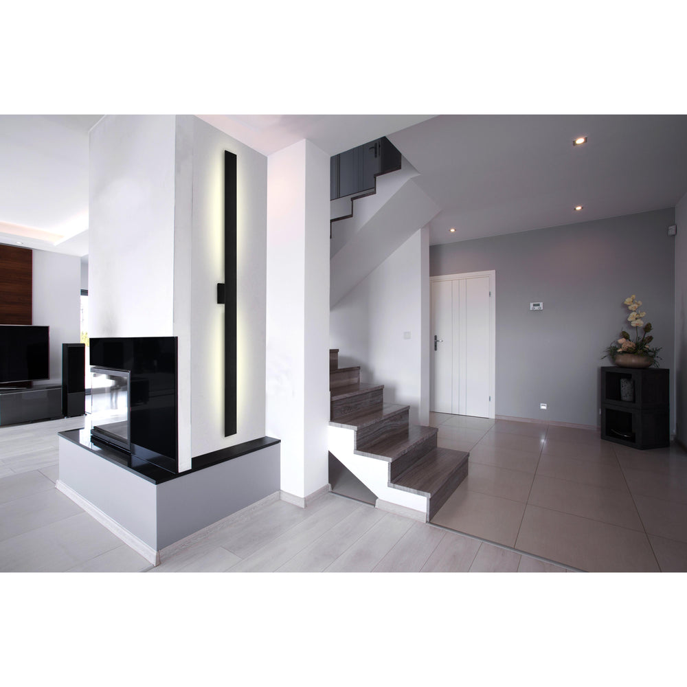 Kuzco Lighting AT7972-BK Vesta 72-in Black LED All-terior Wall Light Fixture, UL Damp Rated, Black