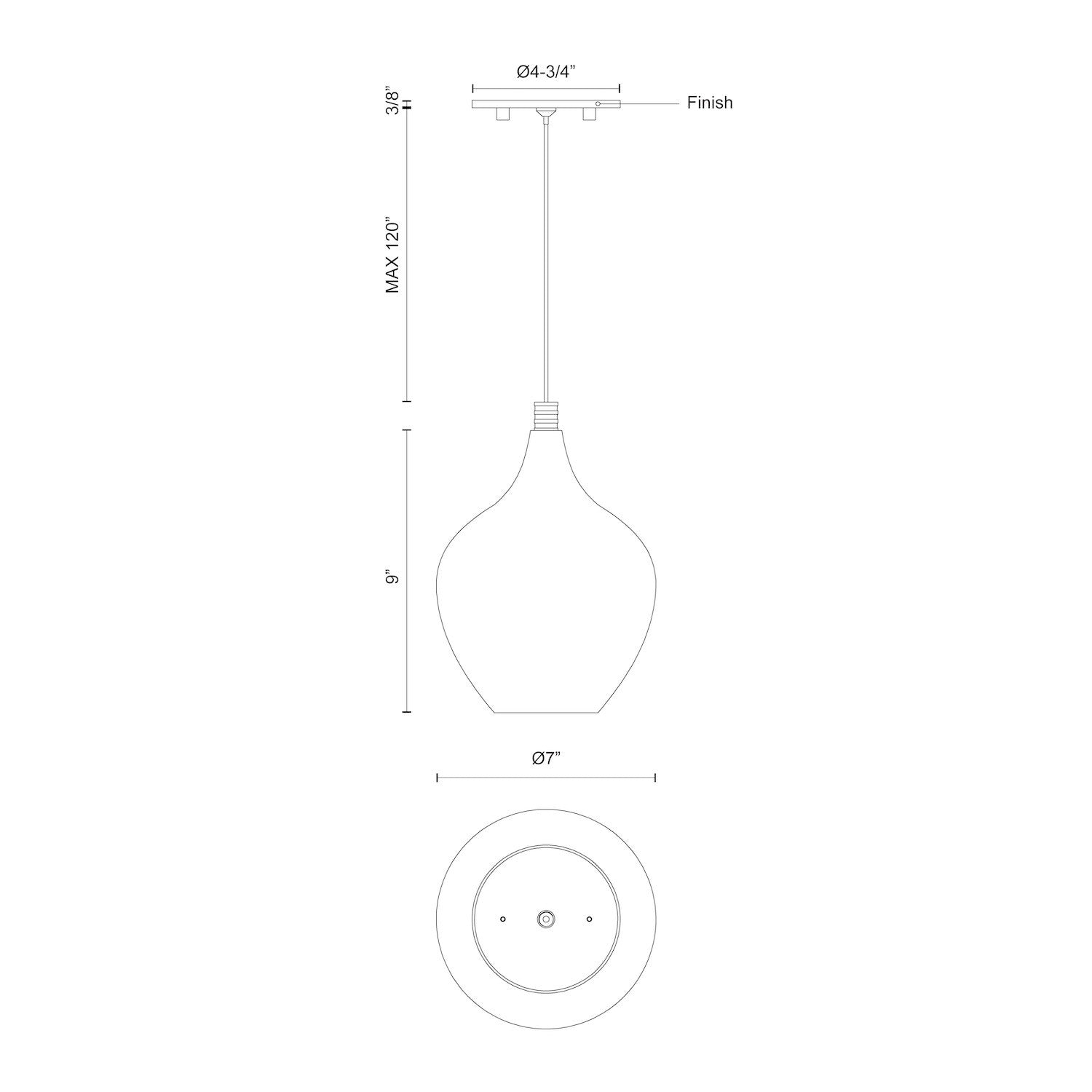 Victoria 7-in Chrome LED Pendant