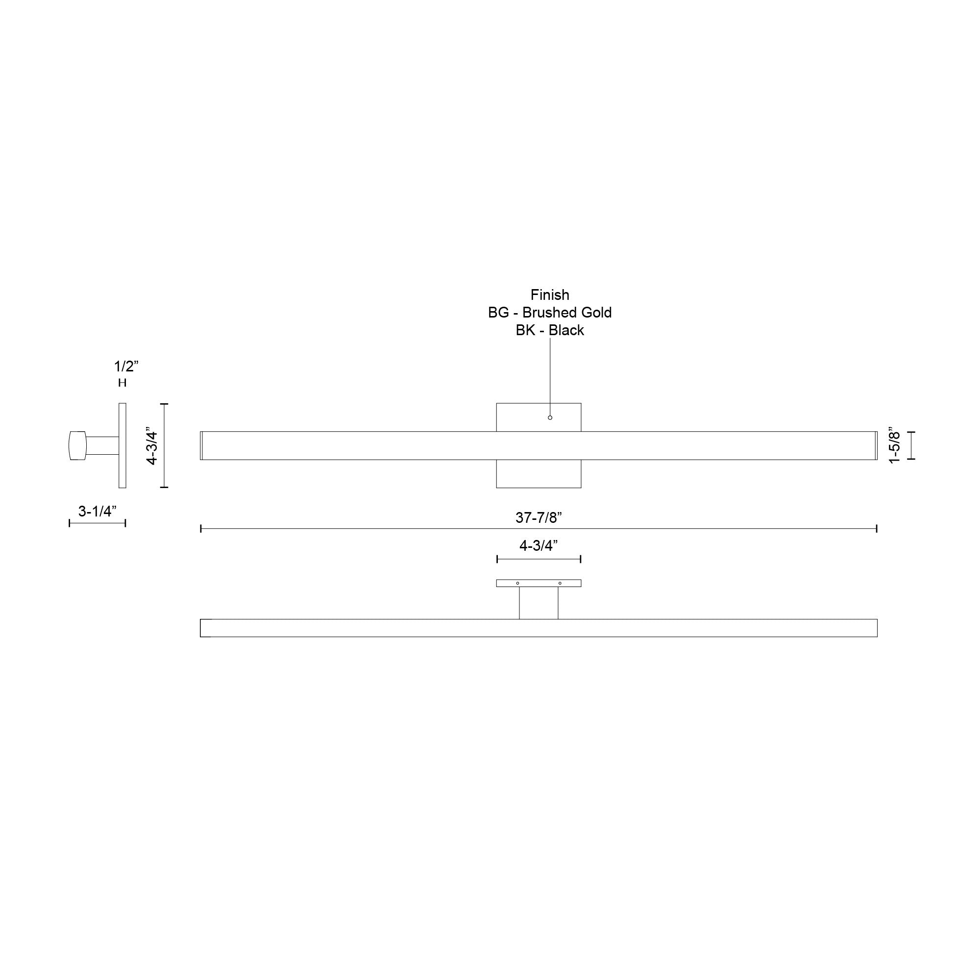 Vera 38-in Brushed Gold LED Vanity