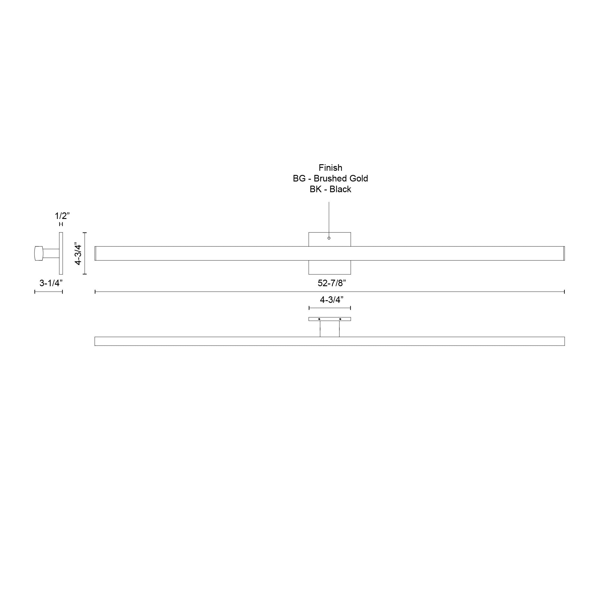 Vera 52-in Brushed Gold LED Vanity Light
