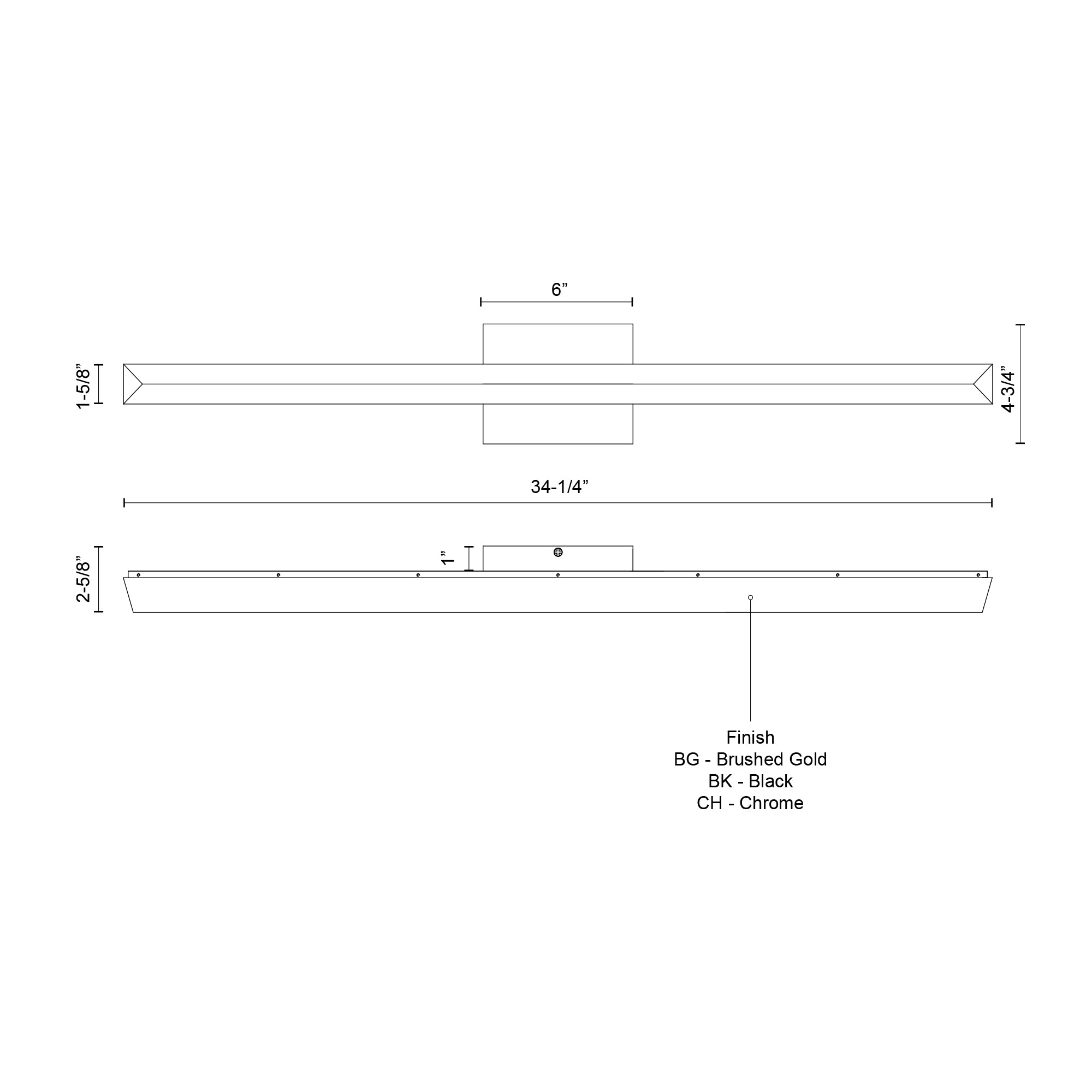 Saphir 34-in Chrome LED Vanity