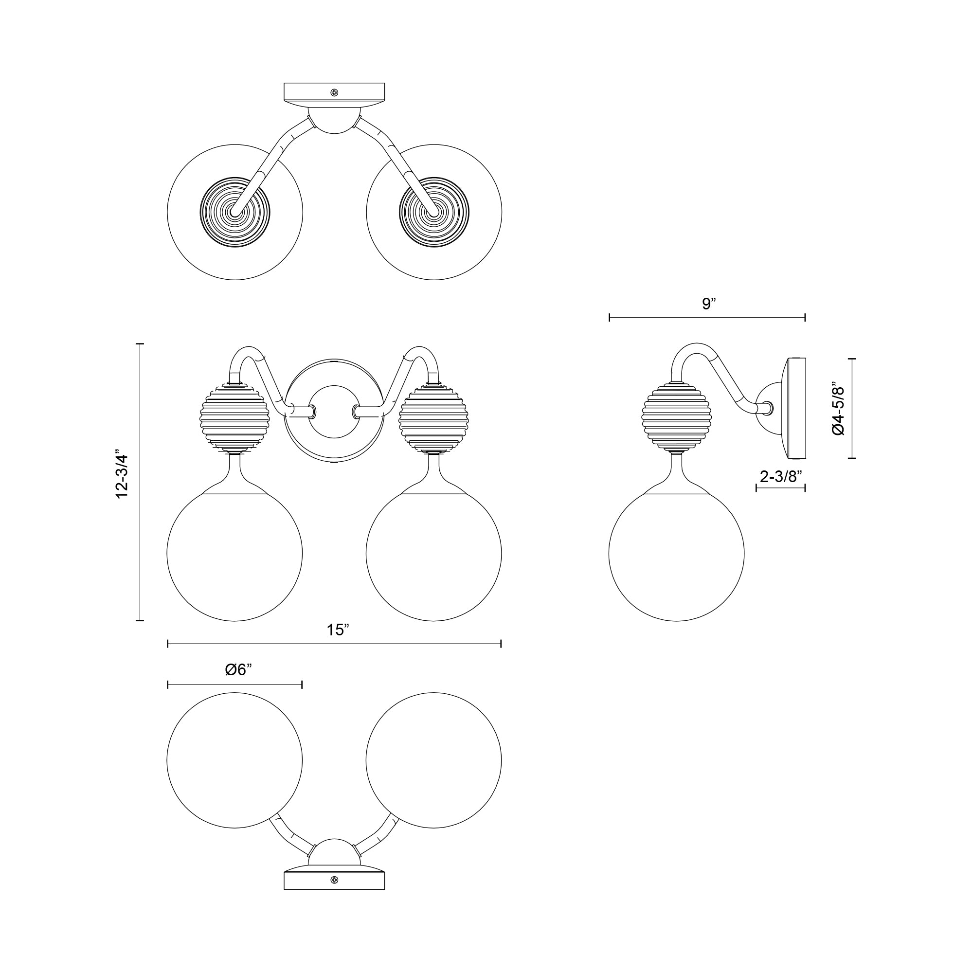 Celia 15-in Brushed Gold/Opal Glass 2 Lights Vanity