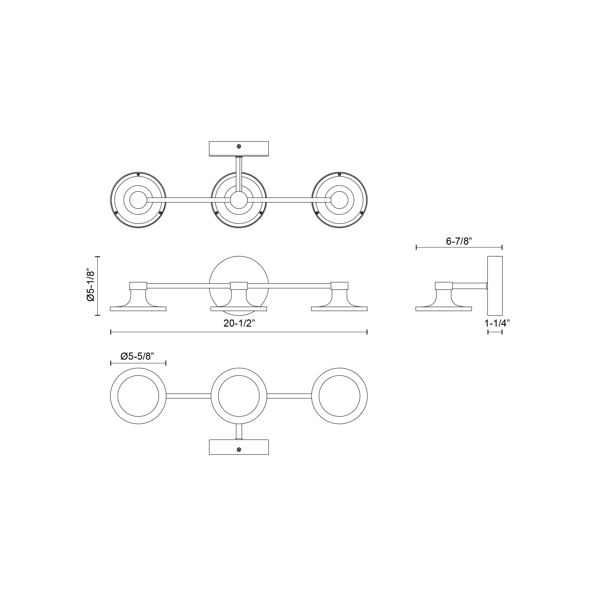 Issa 21-in Matte Black LED Vanity Light