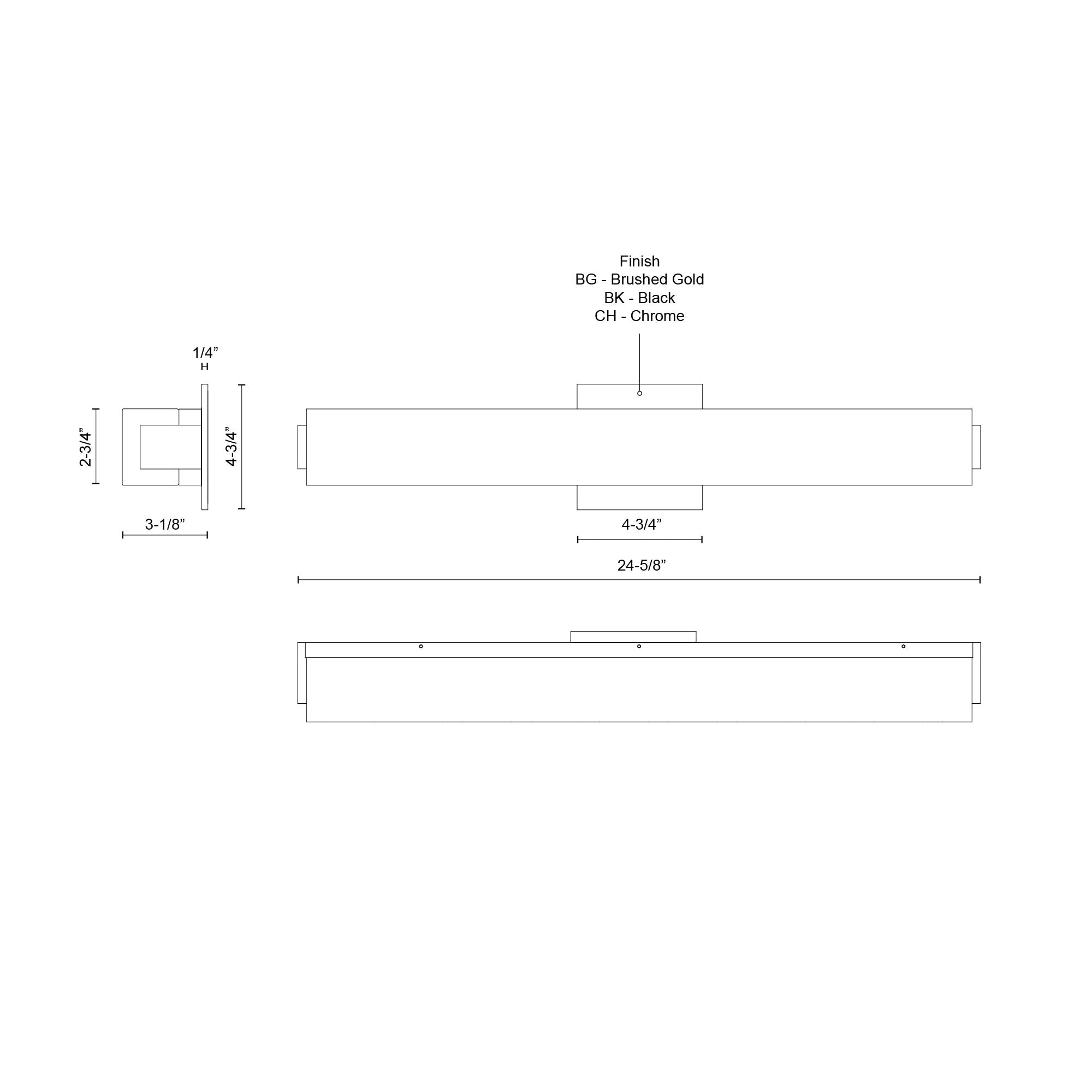 Latitude 25-in Brushed Gold LED Vanity