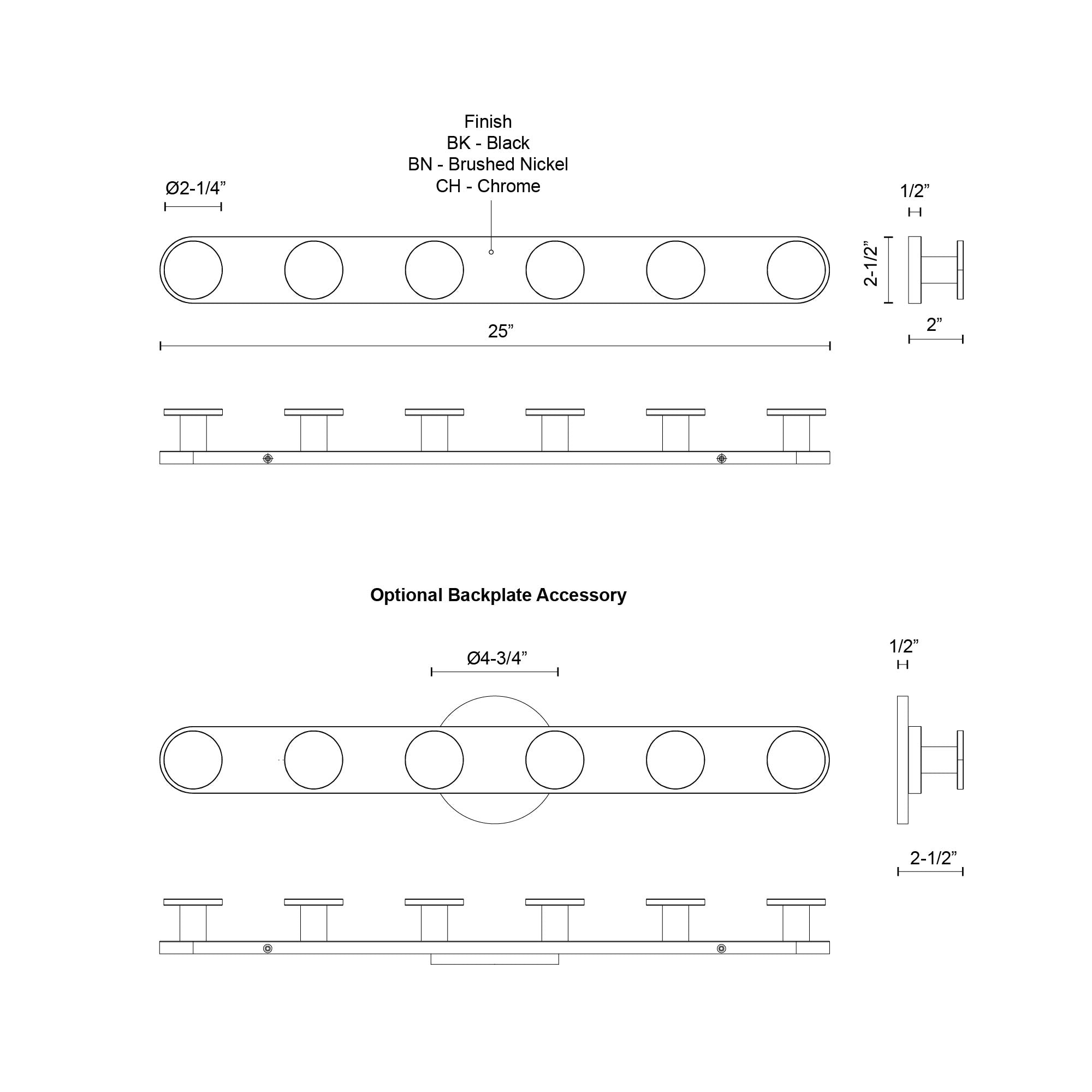 Edna 25-in Black LED Vanity