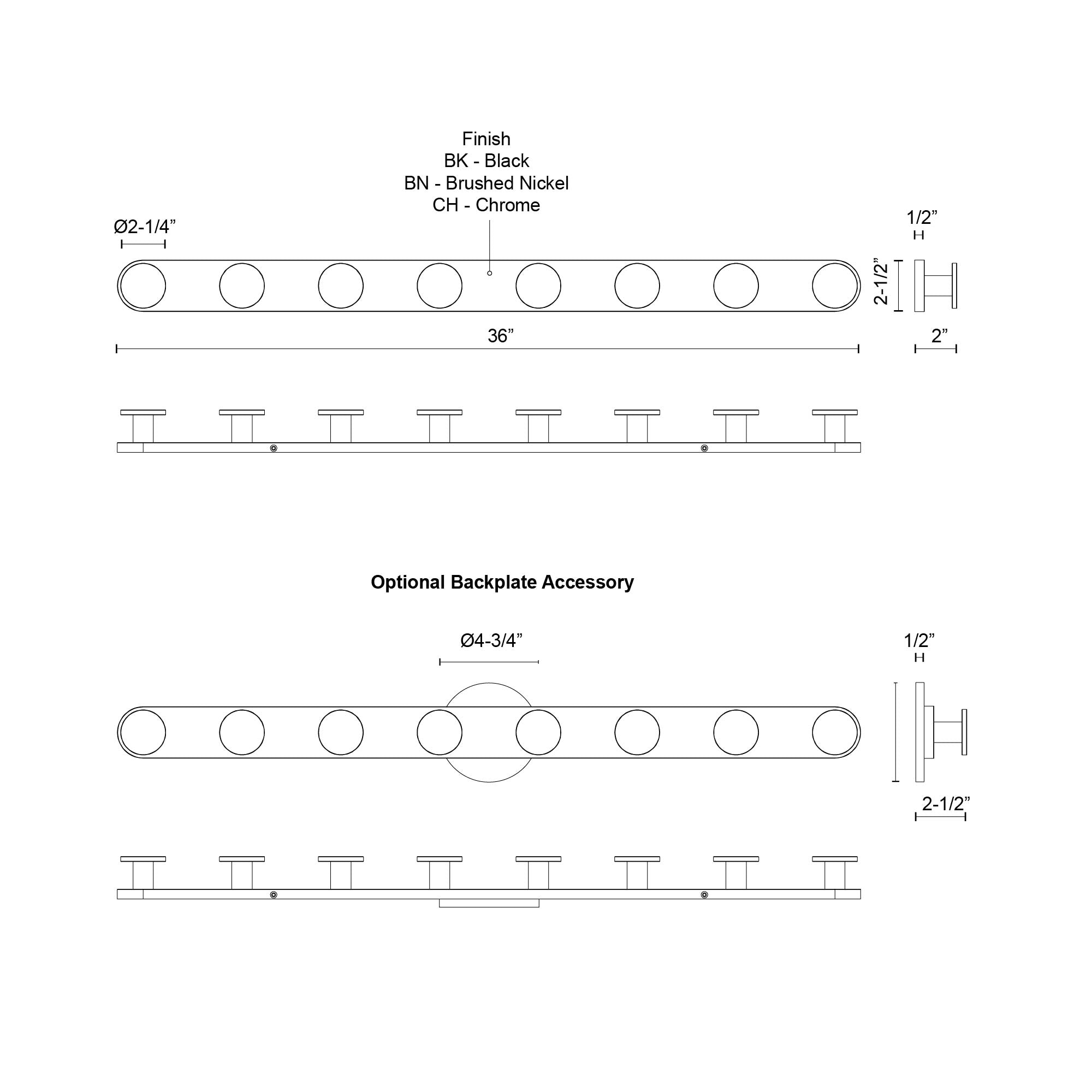 Edna 36-in Chrome LED Vanity