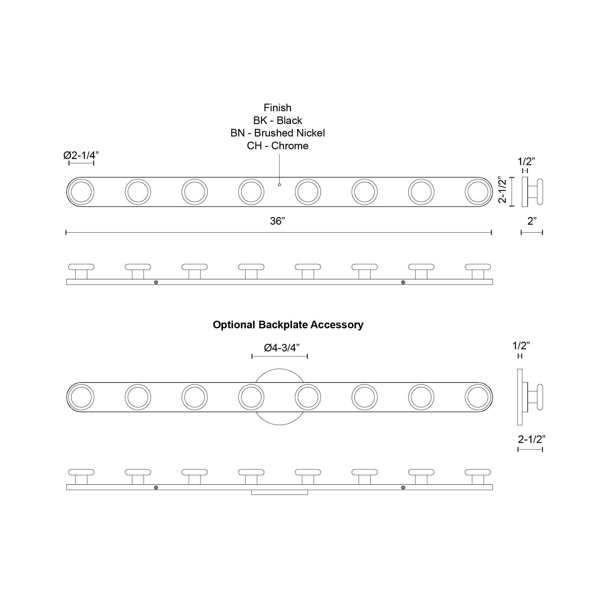 Rezz 36-in Brushed Nickel LED Vanity