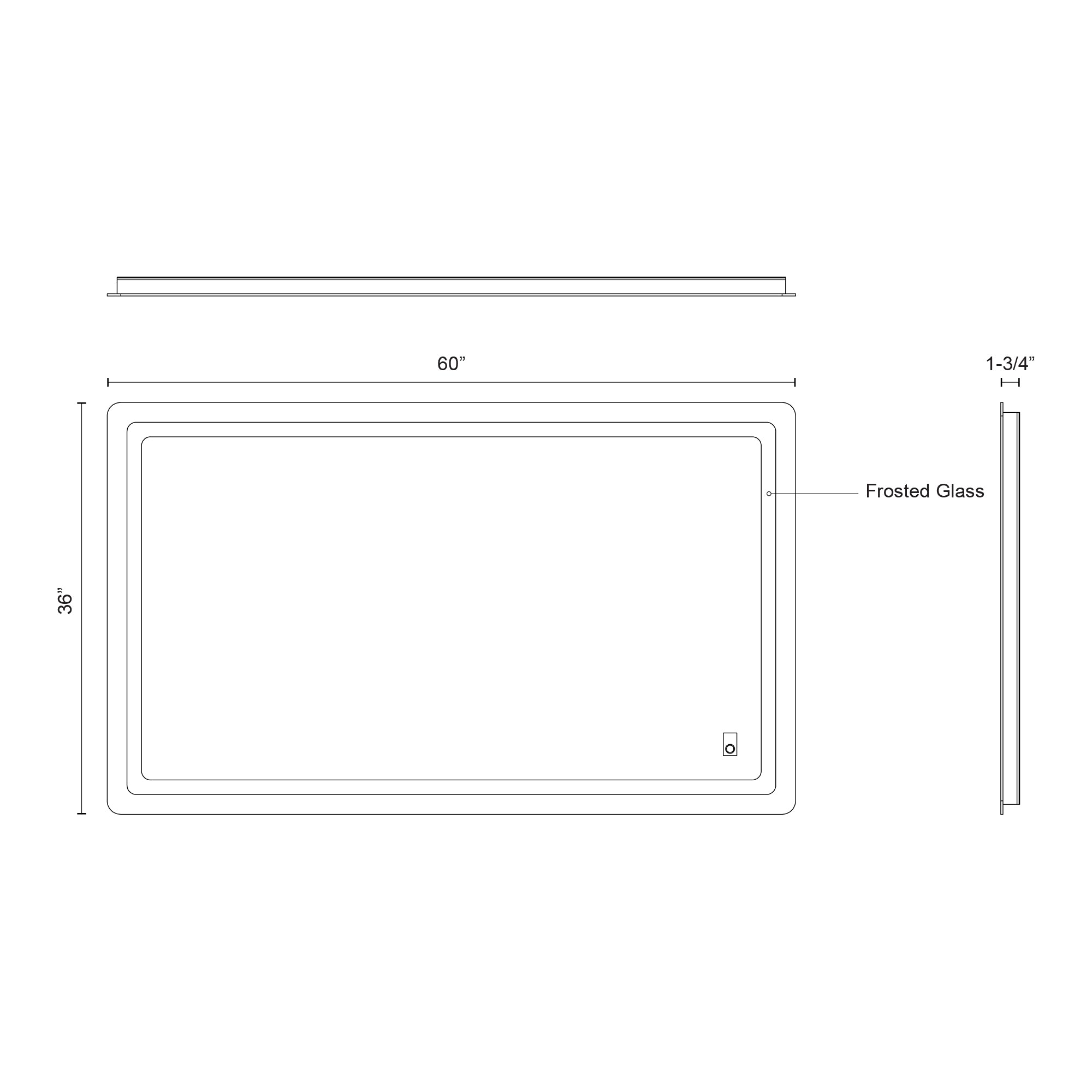 Seneca 32-in Sandblasted Merc Edge LED Vanity Mirror