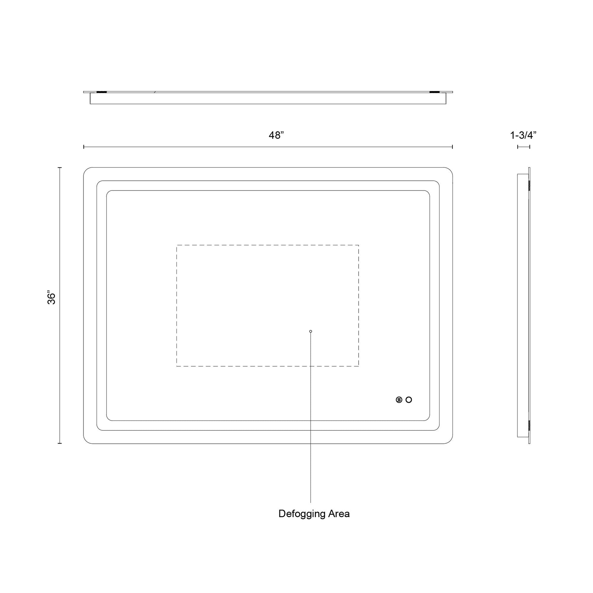Kuzco VM31148-5CCT Vanity Mirror, LED, Sandblasted Merc Edge