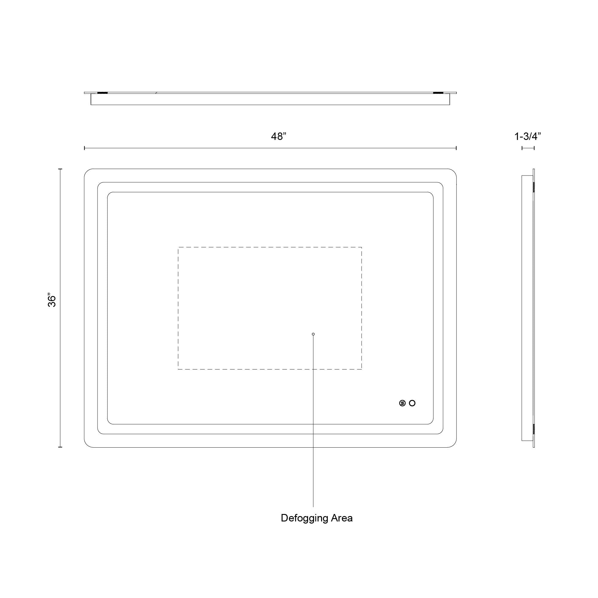 Kuzco VM31148-5CCT Vanity Mirror, LED, Sandblasted Merc Edge