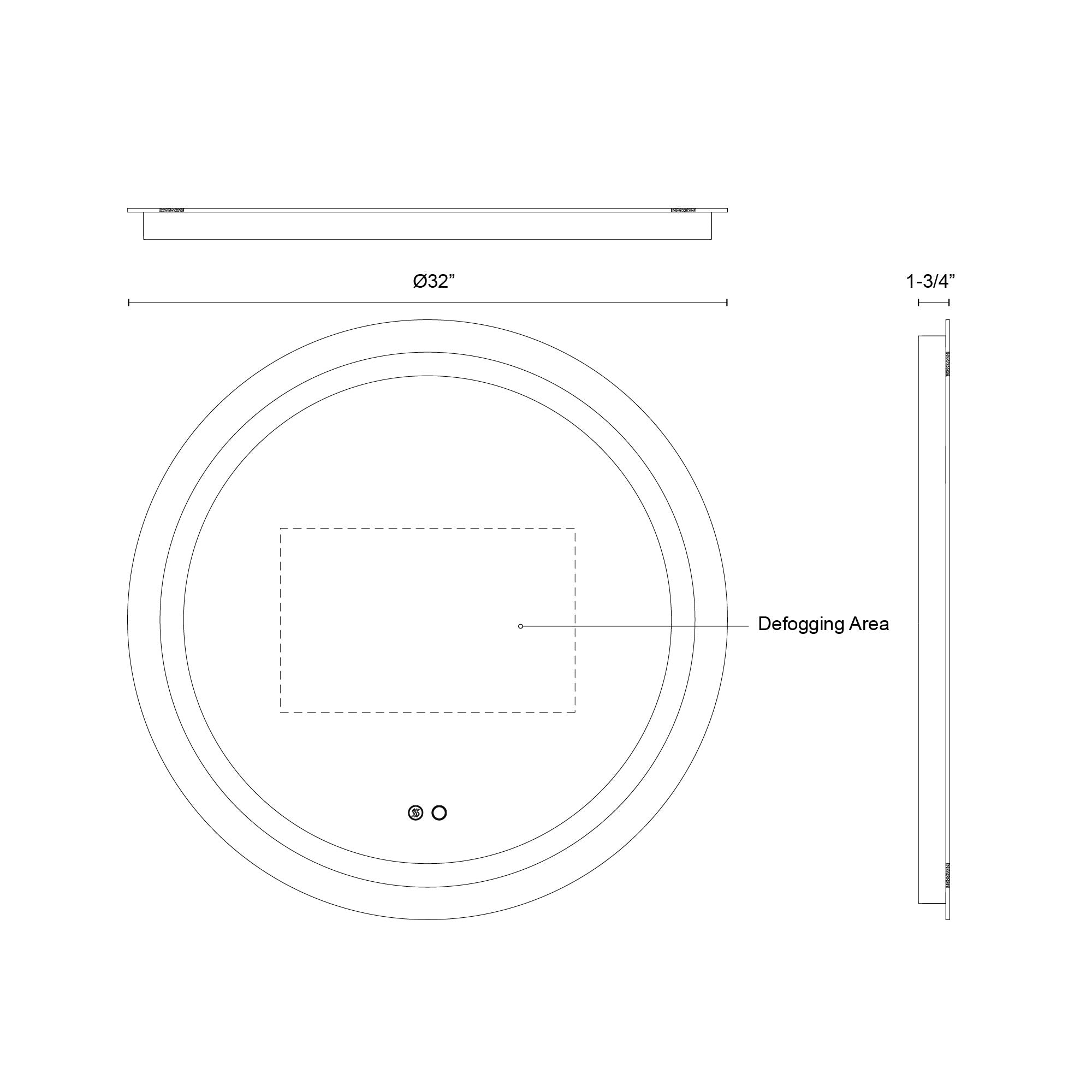 Hillmont 32-in Sandblasted Merc Edge LED Vanity Mirror