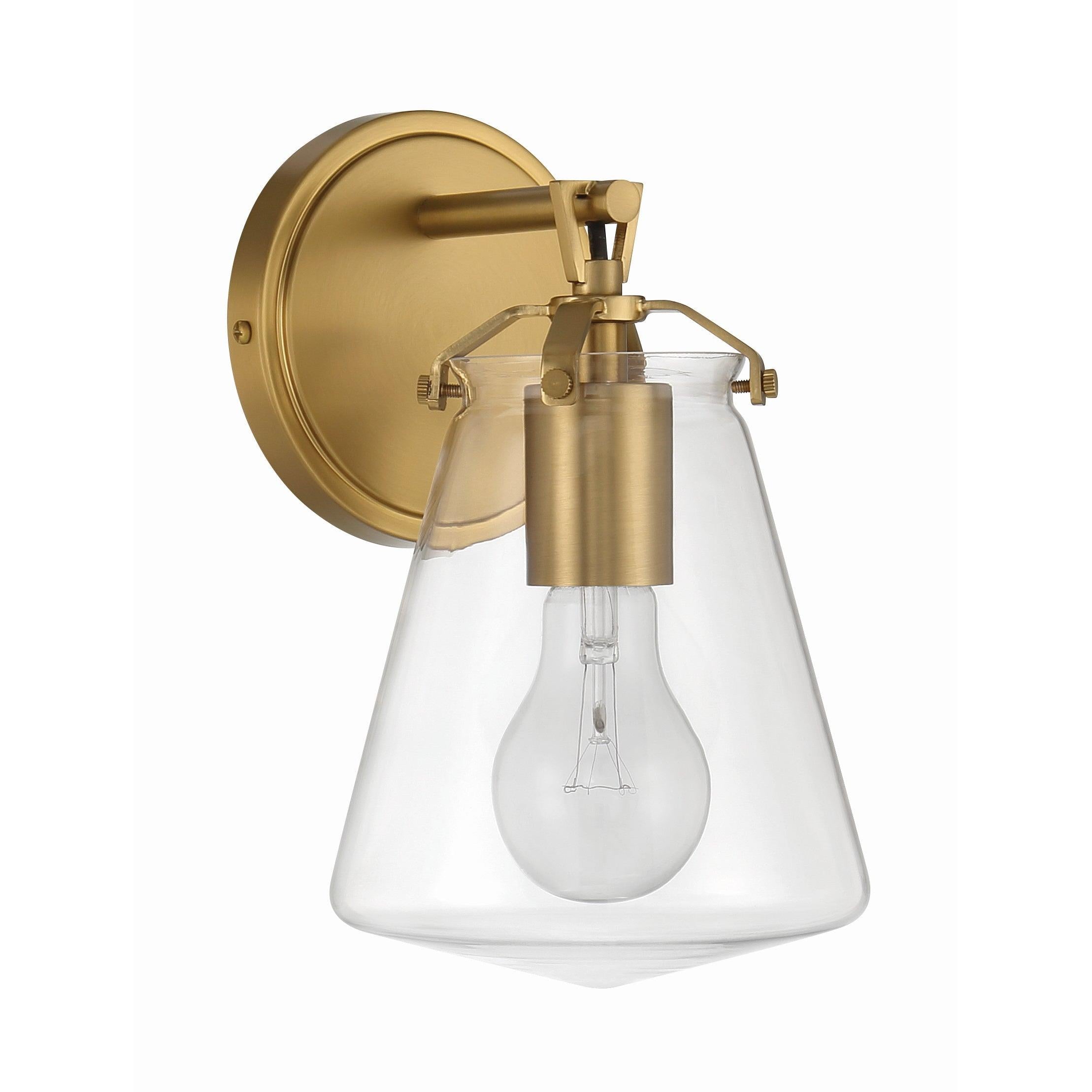 Crystorama Voss VSS-7001-LG – 5.75 Inch – 1 Light – Sconce – Luxe Gold – Damp Rated