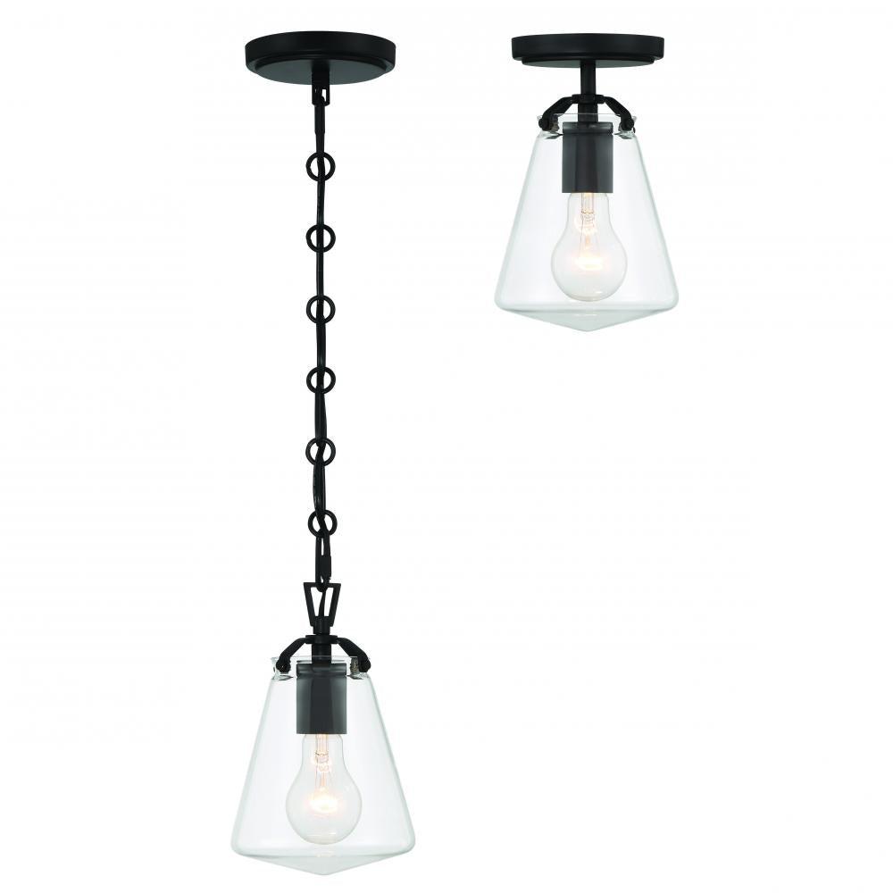 Crystorama VOSS VSS-7002-MK Mini Pendant Modern - Matte Black