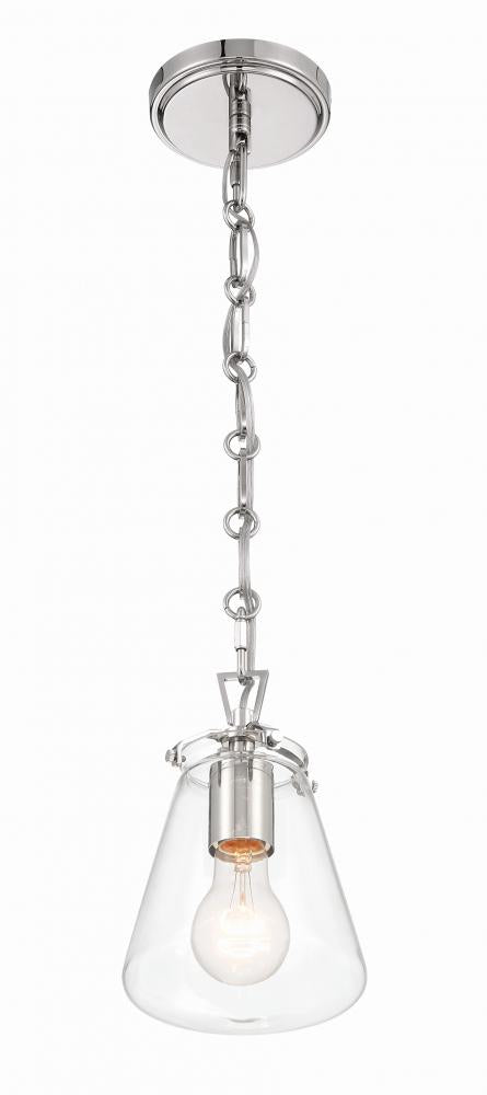 Crystorama VOSS VSS-7002-PN Mini Pendant Modern - Polished Nickel