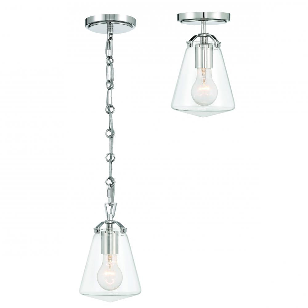 Crystorama VOSS VSS-7002-PN Mini Pendant Modern - Polished Nickel