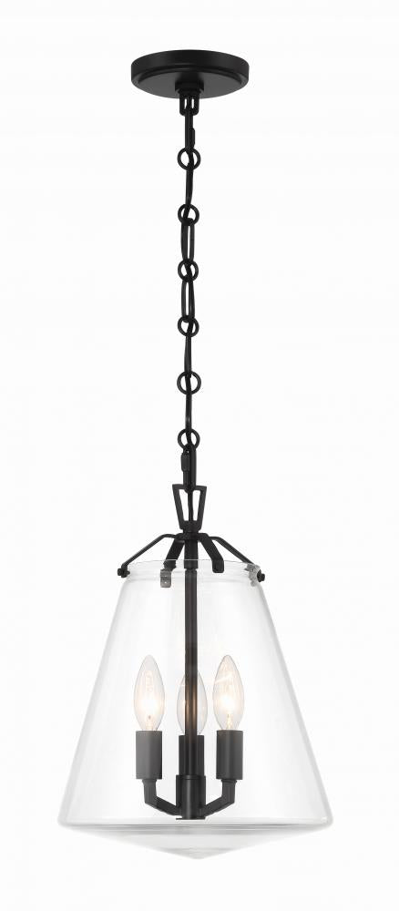 Crystorama VOSS VSS-7004-MK Mini Chandelier Modern - Matte Black