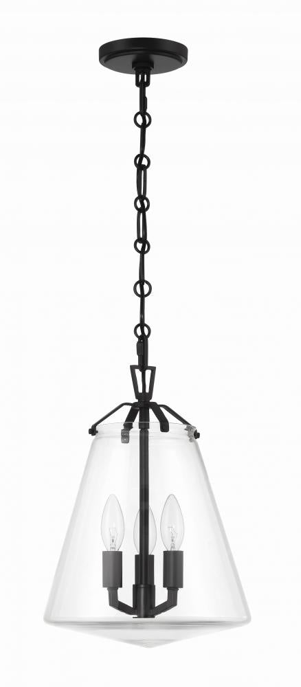 Crystorama VOSS VSS-7004-MK Mini Chandelier Modern - Matte Black