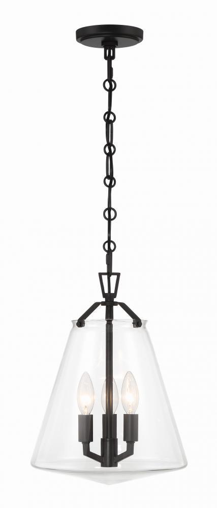 Crystorama VOSS VSS-7004-MK Mini Chandelier Modern - Matte Black