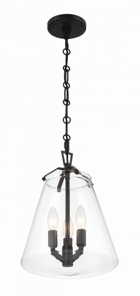 Crystorama VOSS VSS-7004-MK Mini Chandelier Modern - Matte Black