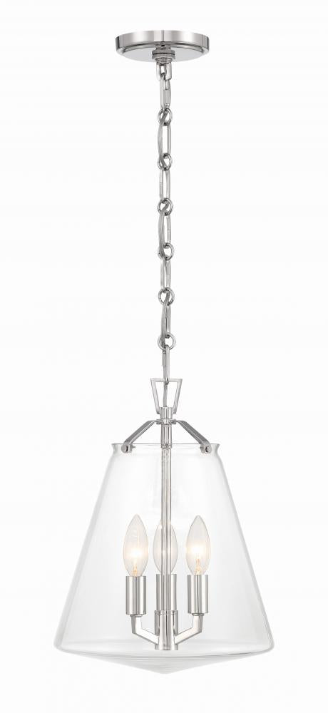 Crystorama VOSS VSS-7004-PN Mini Chandelier Modern - Polished Nickel