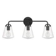 Crystorama Voss VSS-7013-MK – 25 Inch – 3 Light – Bath Vanity Light – Matte Black – Damp Rated