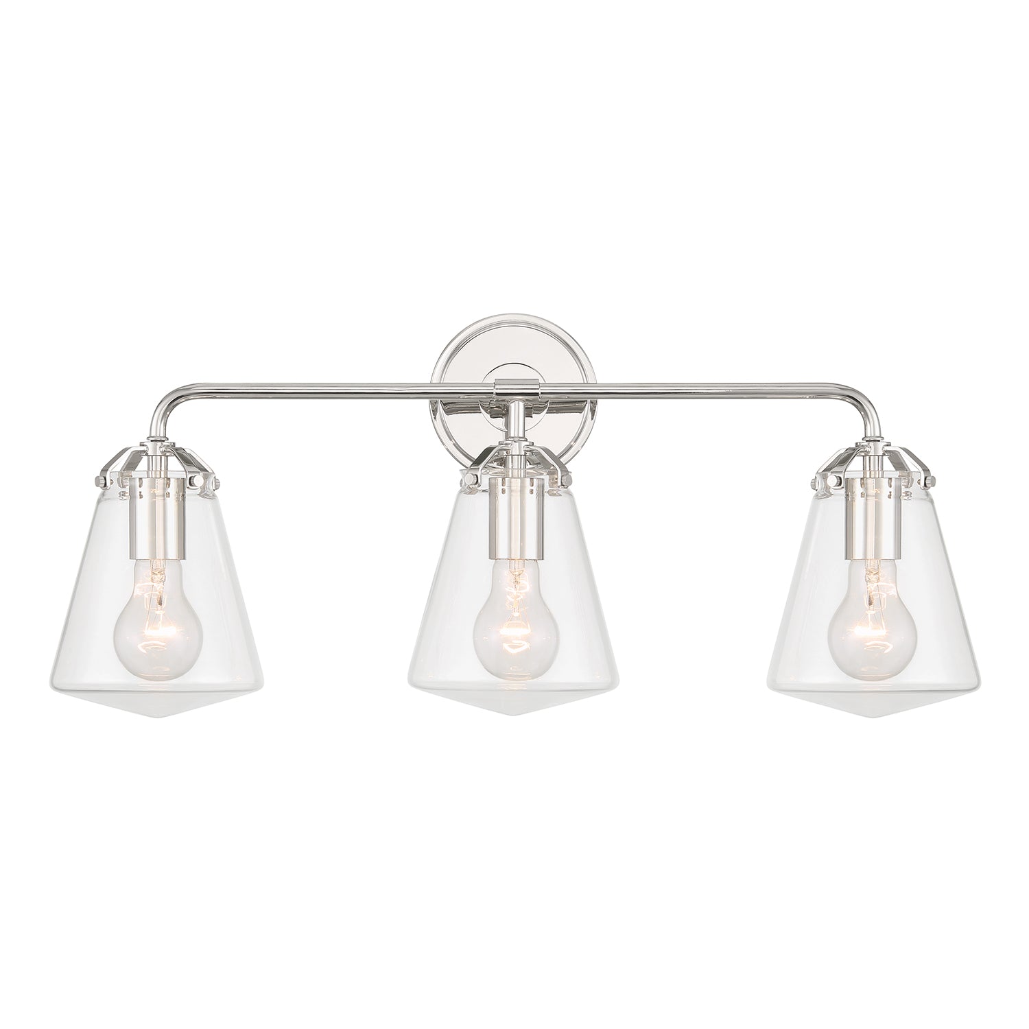 Voss 3 Light Polished Nickel Bathroom Vanity