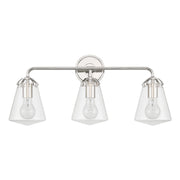 Crystorama Voss VSS-7013-PN – 25 Inch – 3 Light – Bath Vanity Light – Polished Nickel – Damp Rated
