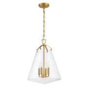 Crystorama Voss VSS-7015-LG – 15.25 Inch – 4 Light – Pendant Light – Luxe Gold – Damp Rated