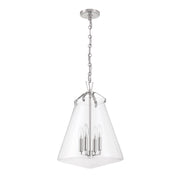 Crystorama Voss VSS-7015-PN – 15.25 Inch – 4 Light – Pendant Light – Polished Nickel – Damp Rated