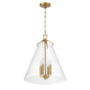 Crystorama Voss VSS-7018-LG – 18 Inch – 4 Light – Pendant Light – Luxe Gold – Damp Rated