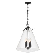 Crystorama  VSS-7018-MK Pendant Light Fixture, UL Damp Rated, Matte Black