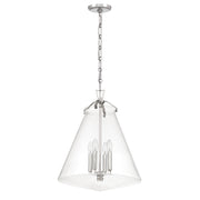 Crystorama Voss VSS-7018-PN – 18 Inch – 4 Light – Pendant Light – Polished Nickel – Damp Rated