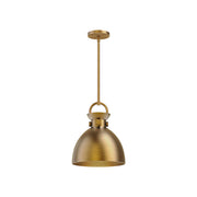 Waldo 11-in Aged Gold 1 Light Pendant
