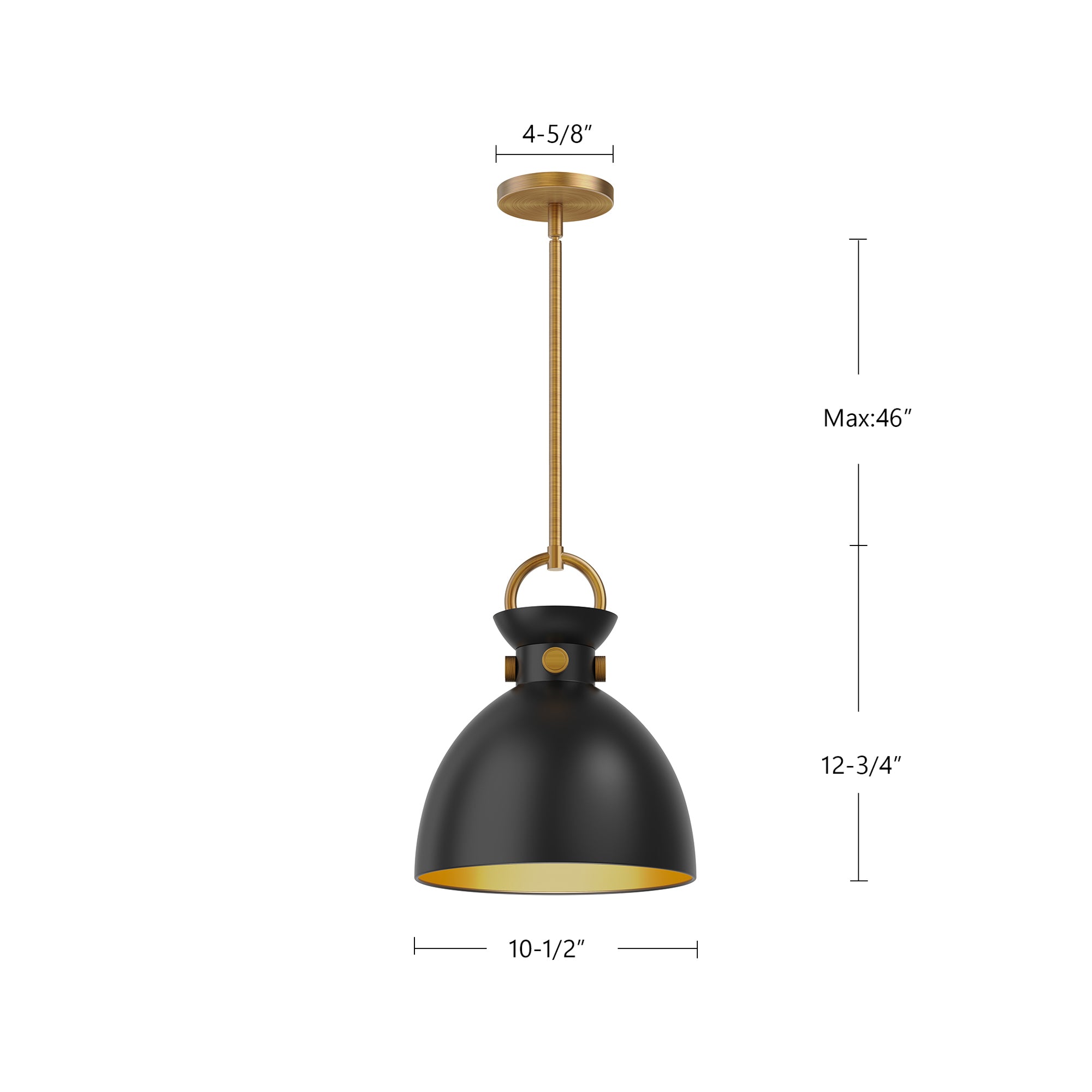 Waldo 11-in Aged Gold 1 Light Pendant