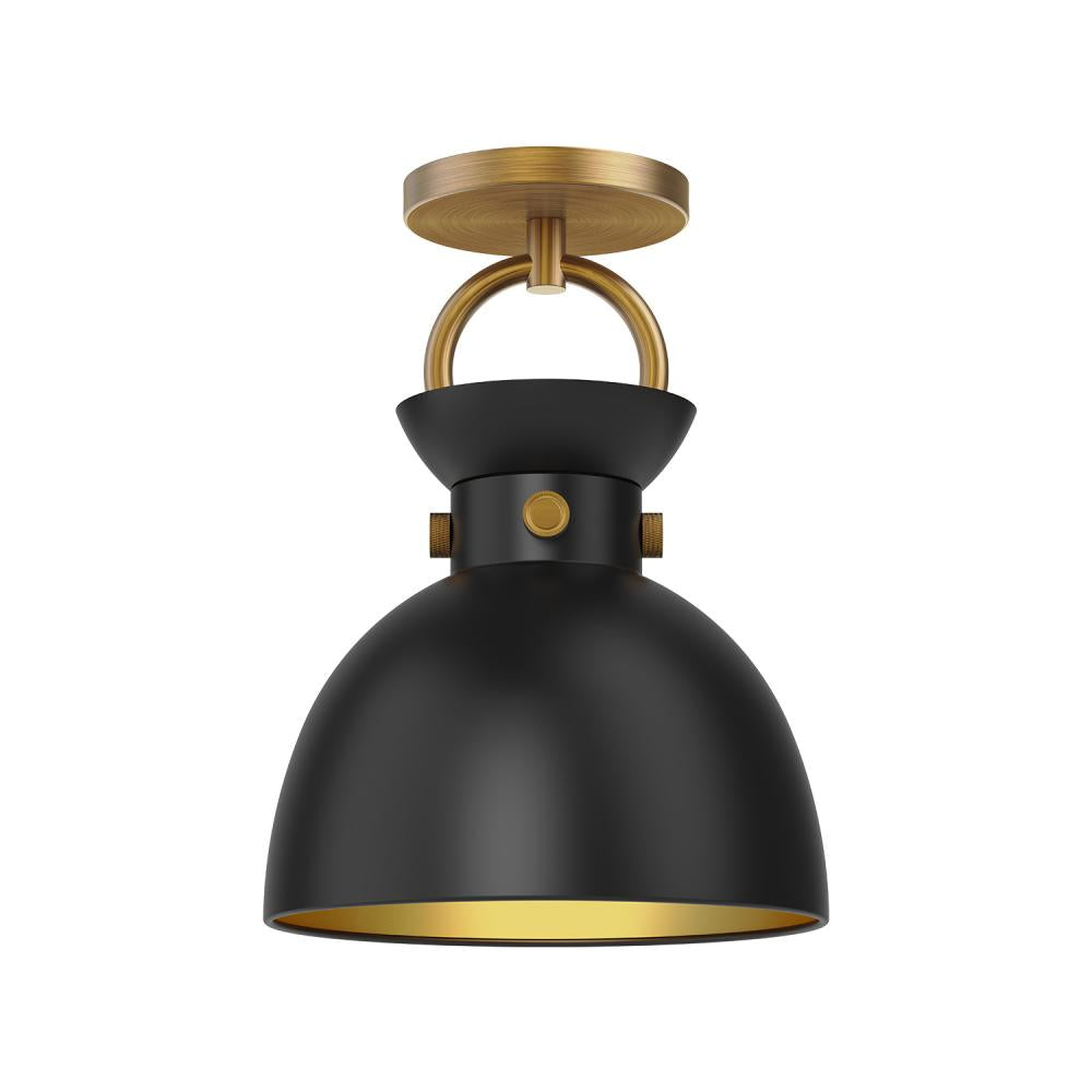 Alora Lighting WALDO SF411309AGMB Semi Flush Mt Modern - Aged Gold Matte Black