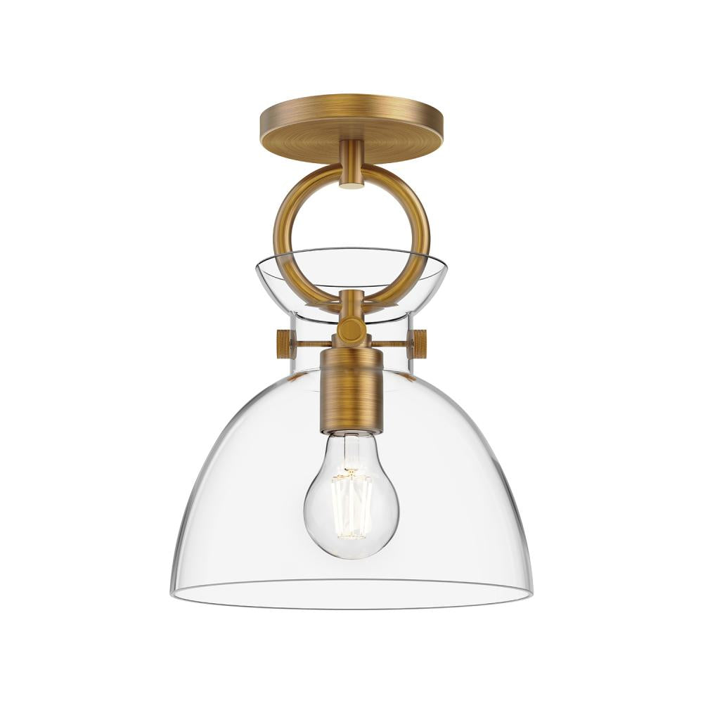 Alora Lighting WALDO SF411809AGCL Semi Flush Mt Modern - Aged Gold