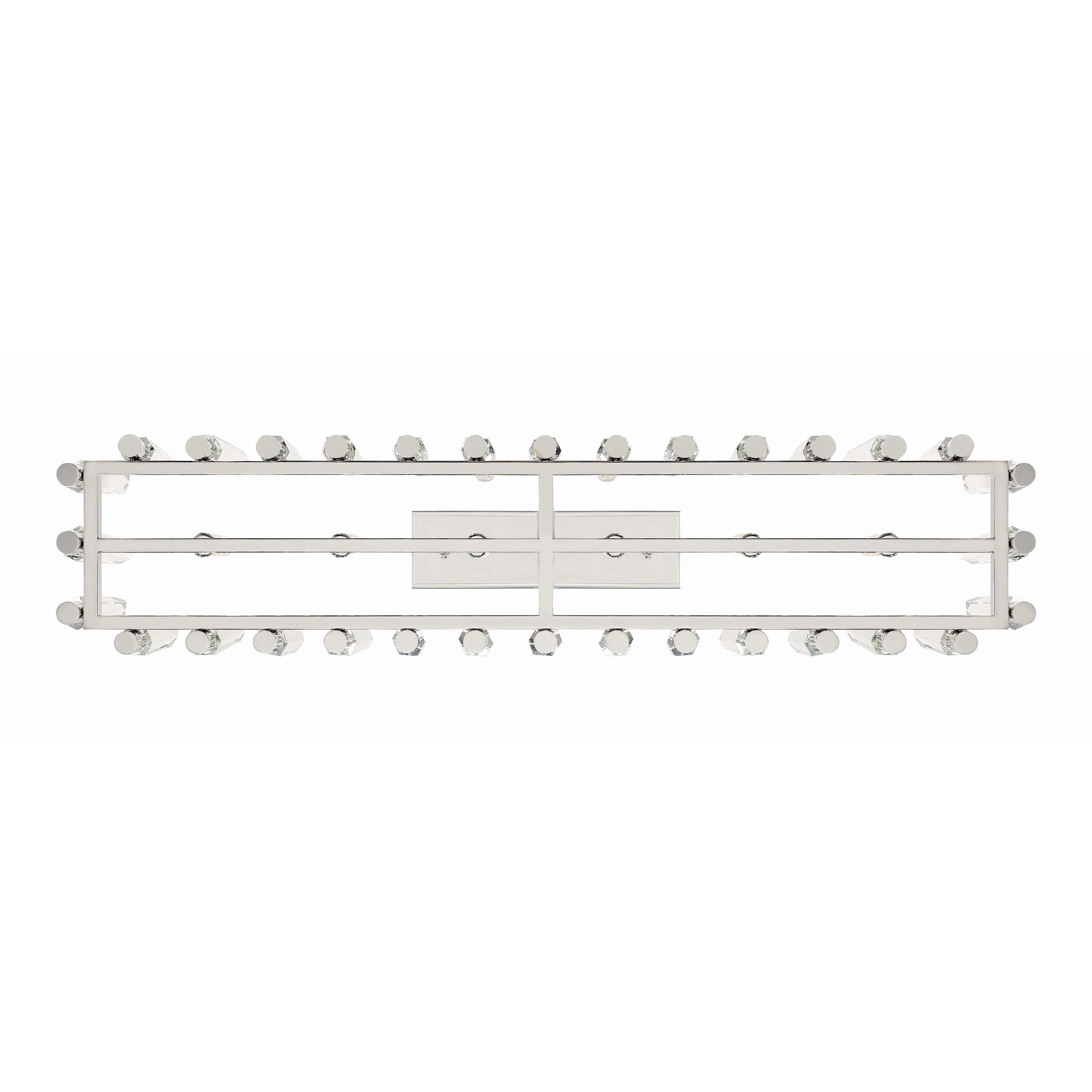 Crystorama Watson WAT-B2006-PN – 42 Inch – 6 Light – Chandelier – Polished Nickel – Damp Rated