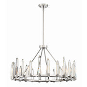 Crystorama Watson WAT-B2008-PN – 32 Inch – 8 Light – Chandelier – Polished Nickel – Damp Rated