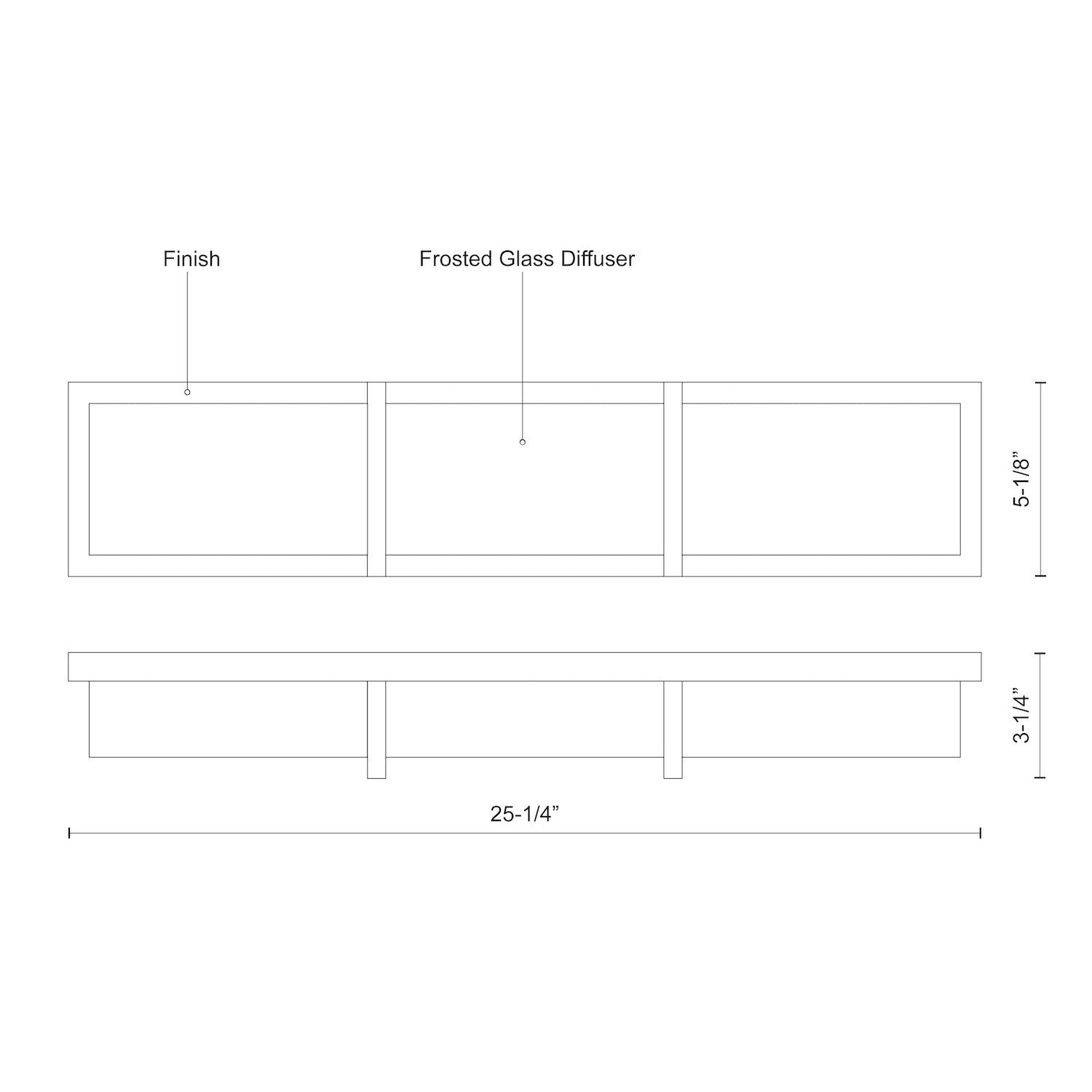 Watford 25-in Black LED Vanity